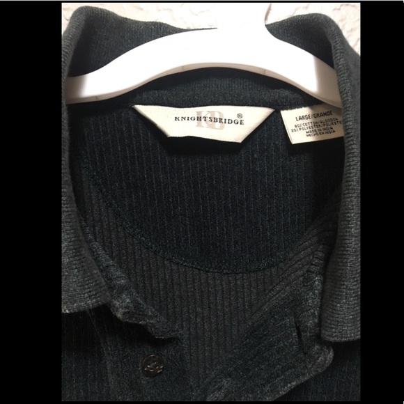 Knightsbridge men’s rubbed velvet long sleeve - Picture 2 of 5